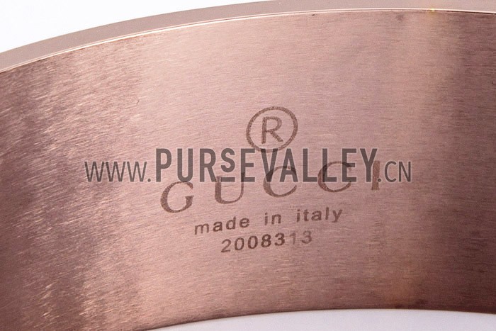 Gucci Replica Logo Engraved Copper Bangle Bracelet