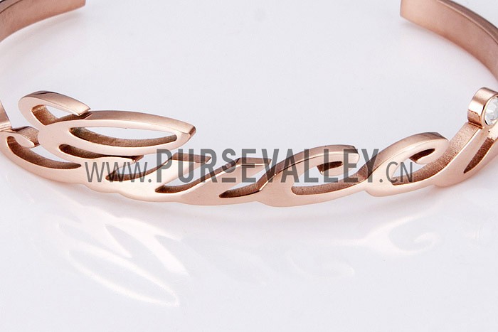 Gucci Replica Carved Rose-Gold Plated Bangle Bracelet