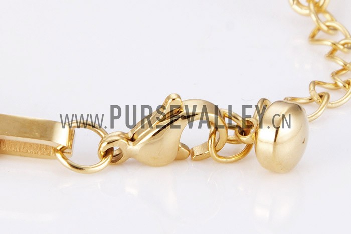 Bvlgari Replica Engraved MOP Accent Yellow Gold Plated Bracelet