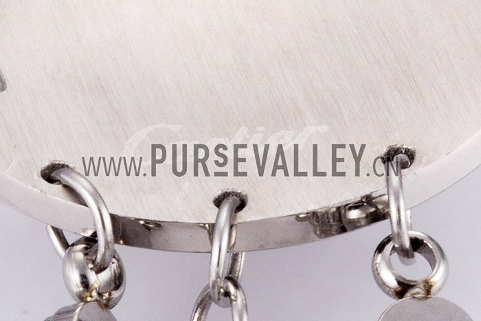 Cartier Replica Diamond Embellished Emerald-Eyed Cutwork Leopard Silver Hanging Earrings