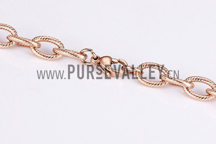 Cartier Replica Cutwork Leopard Head Pendant Rose-Gold Plated Heavy Chain Necklace