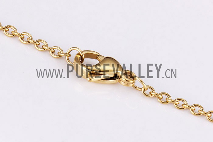 Bvlgari Replica Tri-Colored Bead Dangler Spool Pendant Gold Fine Chain Necklace