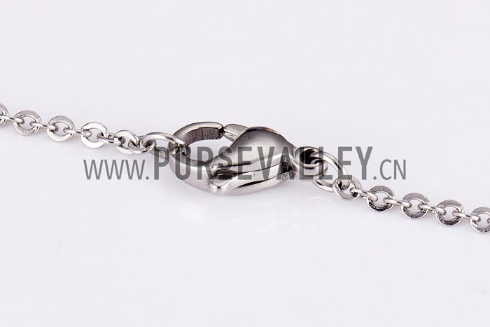 Bvlgari Replica Engraved Rose-Gold & Blue Bead Pearl Drop Sterling Silver Fine Chain Necklace