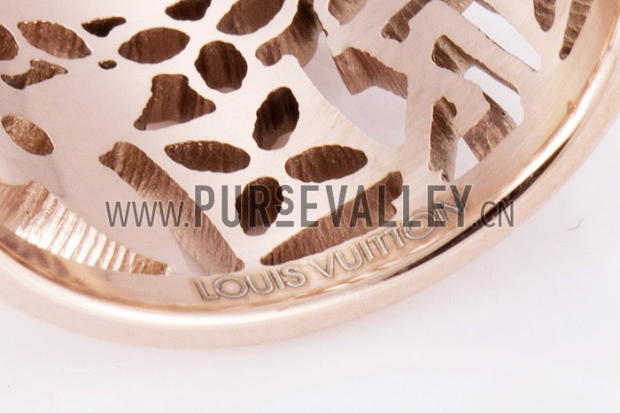 Louis Vuitton Replica Monogram Cutwork Rose-Gold Ring