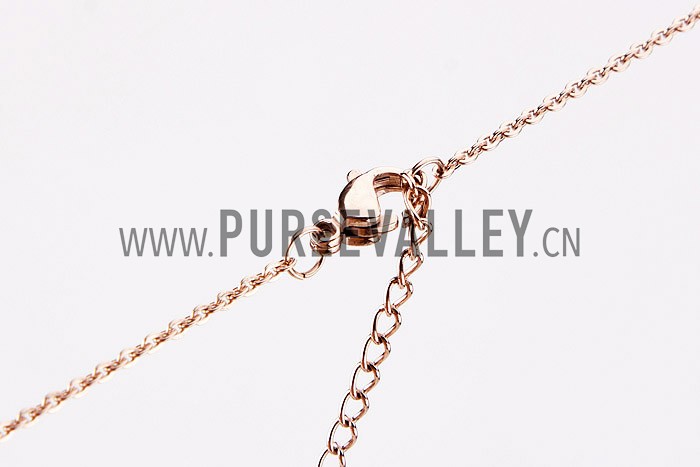 Van Cleef Replica White Ceramic Centered Gold Rimmed Flower Pendant Fine Chain Necklace