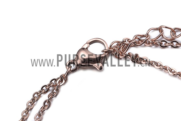 Van Cleef and Arpels Replica Pink & Blue Enamel Floral Charms Bracelet