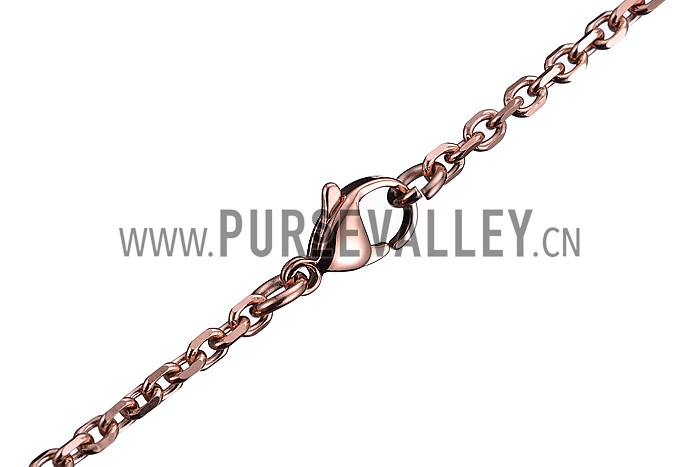 Van Cleef and Arpels Replica White Enamel Floral Charm & Silver Beads Heavy Chain Necklace