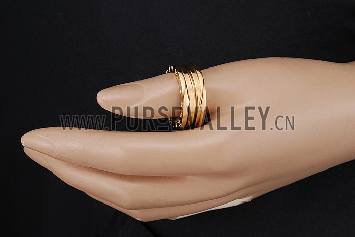 Bvlgari B.Zero1 3-Band Diamonds Gold Ring 700575