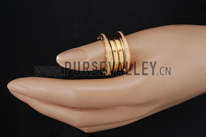 Bvlgari B.Zero1 4-Band Diamond Gold Ring 700569