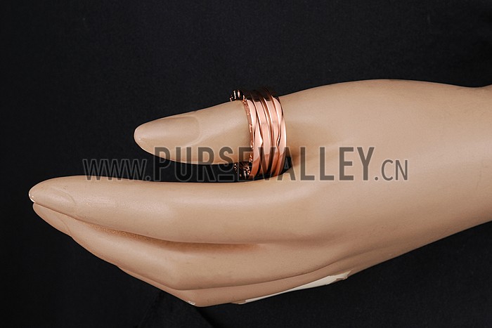 Bvlgari B.Zero1 3-Band Diamonds Rose Gold Ring 700576