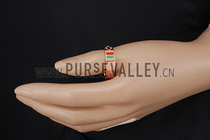 Gucci Web Detail Rose Gold Ring 700579