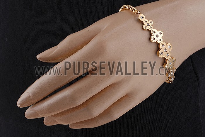 Van Cleef Perlee Clover Gold Bracelet