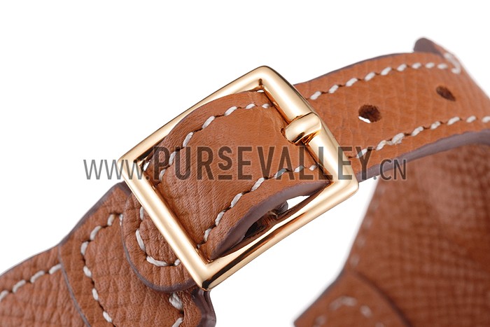 Hermes Bangle Gold Hardware Bracelet Tan