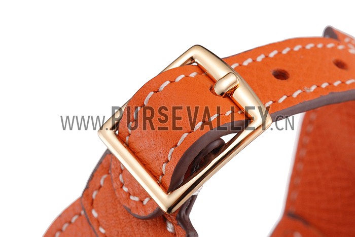 Hermes Bangle Gold Hardware Bracelet Orange