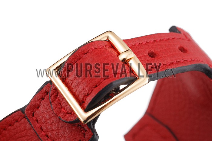 Hermes Bangle Gold Hardware Bracelet Red