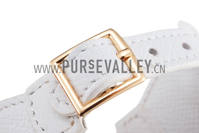 Hermes Bangle Gold Hardware Bracelet White