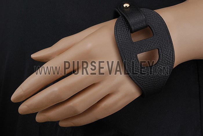 Hermes Iona Bracelet Black 700591