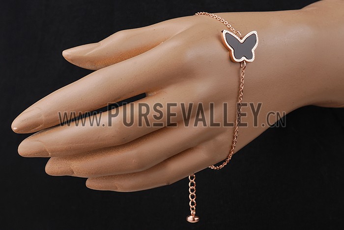 Van Cleef Sweet Alhambra Butterfly Rose Gold Bracelet