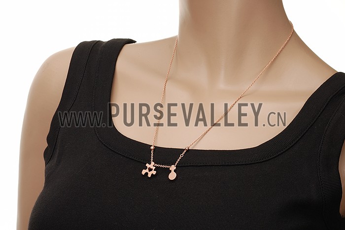 Cartier Puzzle Piece Rose Gold Necklace