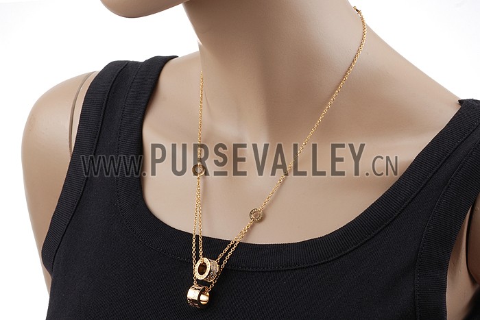 Bvlgari B Zero1 Diamonds Gold Necklaces