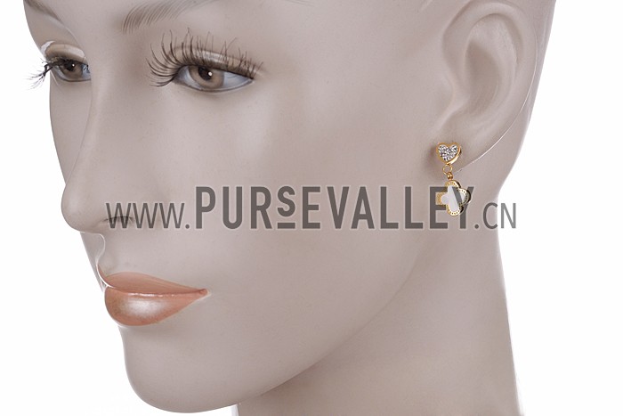 Van Cleef Magic Alhambra Heart And Clover Rose Gold Earrings