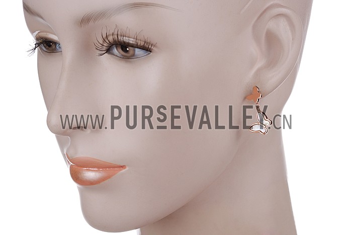 Van Cleef Magic Alhambra Clover Motif Rose Gold Earrings