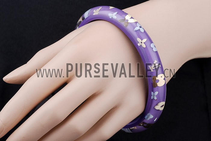 Louis Vuitton Replica Monogram Scattered Purple Bangle