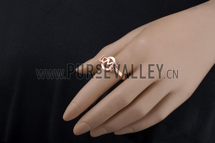 Cartier Replica LOVE Carved Rose Gold Plated Ring
