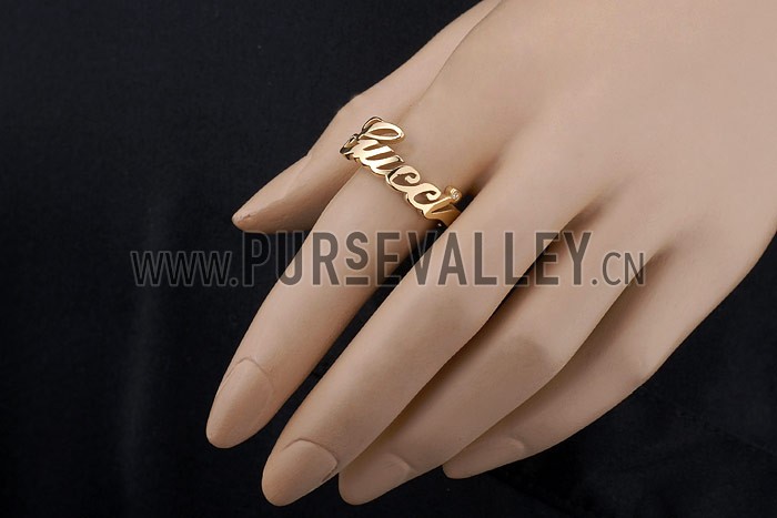 Gucci Carved Gold Ring