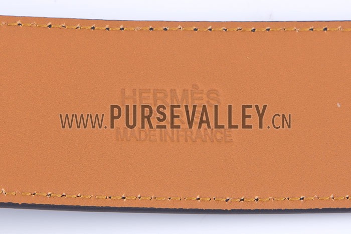 Hermes Replica Brass Turnlock Closure Wide Orange Leather Bracelet