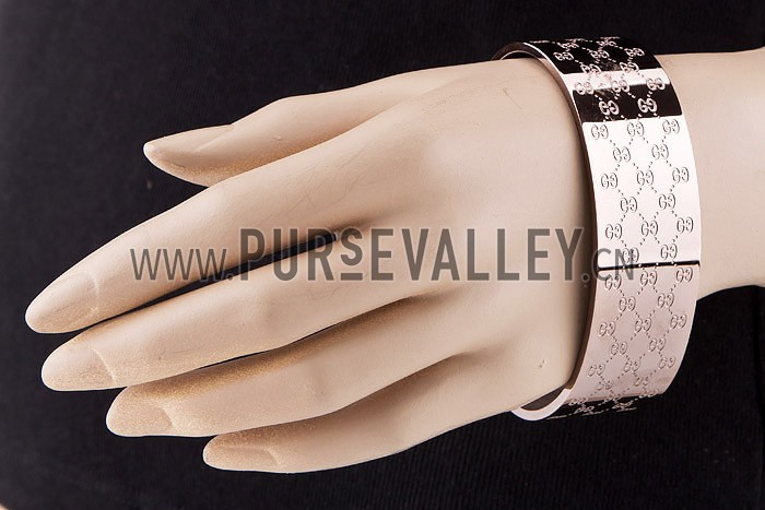 Gucci Replica Logo Engraved Copper Bangle Bracelet