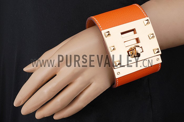 Hermes Kelly Dog Extreme Bracelet Orange