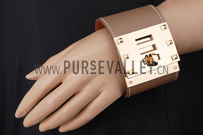 Hermes Kelly Dog Extreme Bracelet Taupe