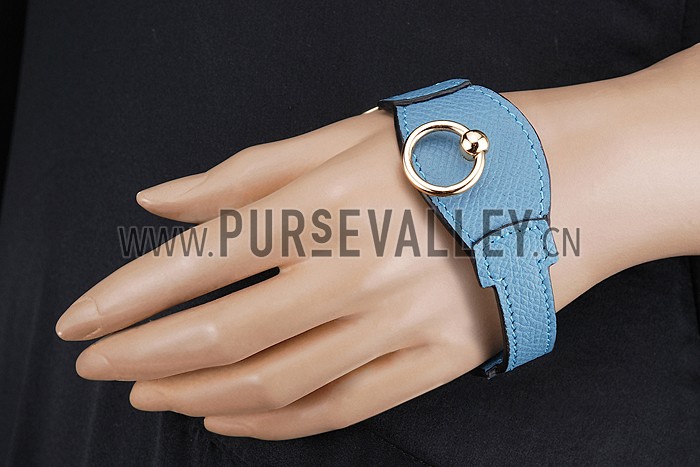 Hermes Bangle Gold Hardware Bracelet Blue