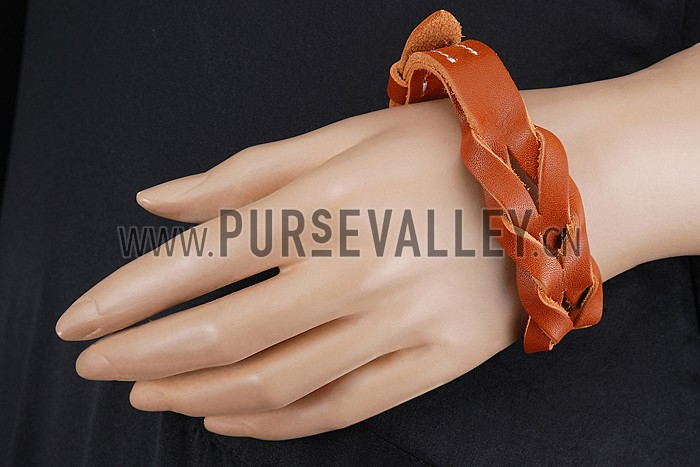 Hermes Hippique Silver Hardware Bracelet Tan