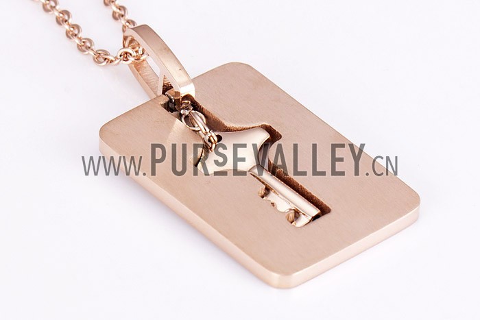 Cartier Replica Rose-Gold Plated Lock Charm Bangle Bracelet