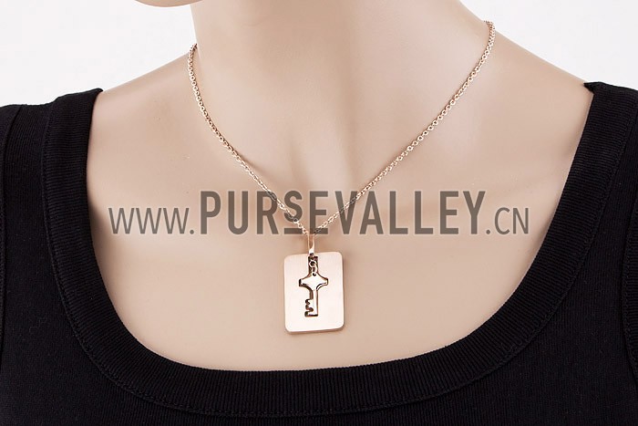 Cartier Replica Rose-Gold Plated Lock Charm Bangle Bracelet