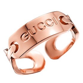 Gucci Logo Rose Gold Ring 700573
