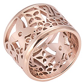 Louis Vuitton Replica Monogram Cutwork Rose-Gold Ring