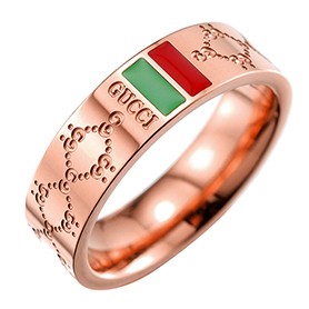 Gucci Web Detail Rose Gold Ring 700579