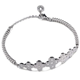 Van Cleef  Diamond Studded Silver Bracelet