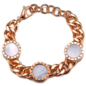 Bvlgari Rose Gold Mother Of Pearl And White Onyx Bracelet