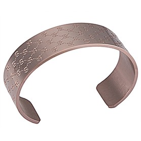 Gucci Replica Logo Engraved Copper Bangle Bracelet