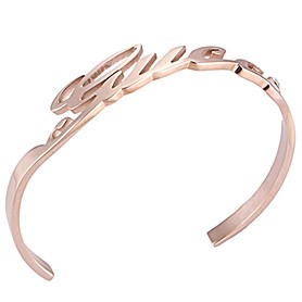 Gucci Replica Carved Rose-Gold Plated Bangle Bracelet