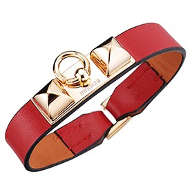 Hermes Micro Rivale Bracelet Red
