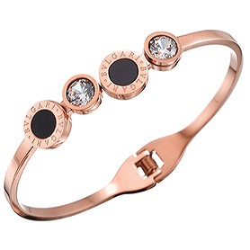 Bvlgari B.Zero1 Black Ceramic Rose Gold Bracelet 700510