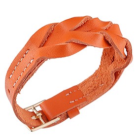 Hermes Hippique Gold Hardware Bracelet Orange