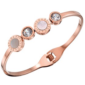 Bvlgari B.Zero1 White Ceramic Rose Gold Bracelet 700513