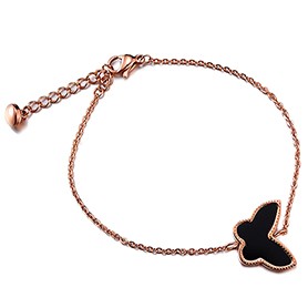Van Cleef Sweet Alhambra Butterfly Rose Gold Bracelet