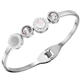 Bvlgari B.Zero1 White Ceramic Silver Bracelet 700514